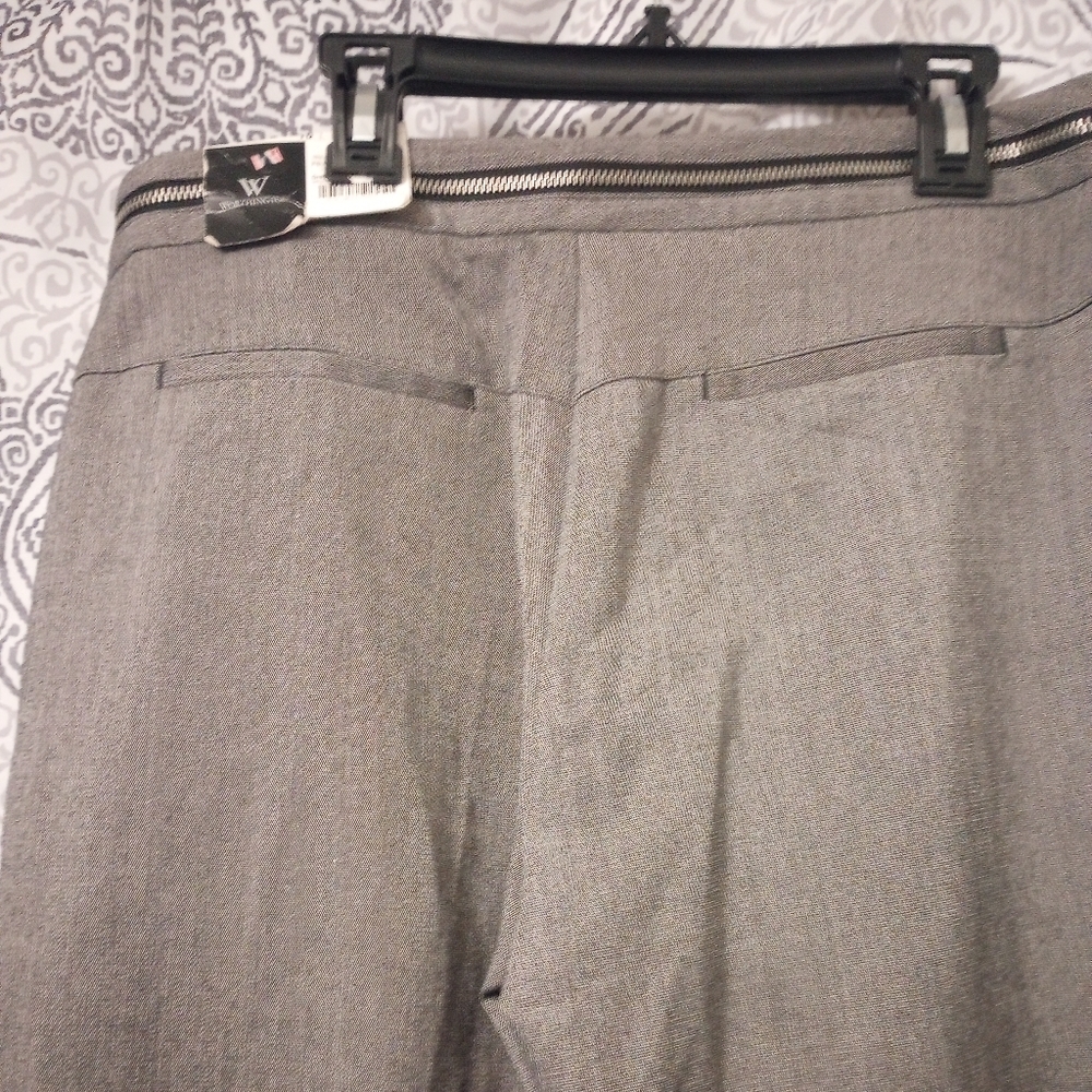 NWTWorthington Grey Slacks Trousers Zipper Waist Detail Dress Pants WomenSize 10 - Picture 9 of 16